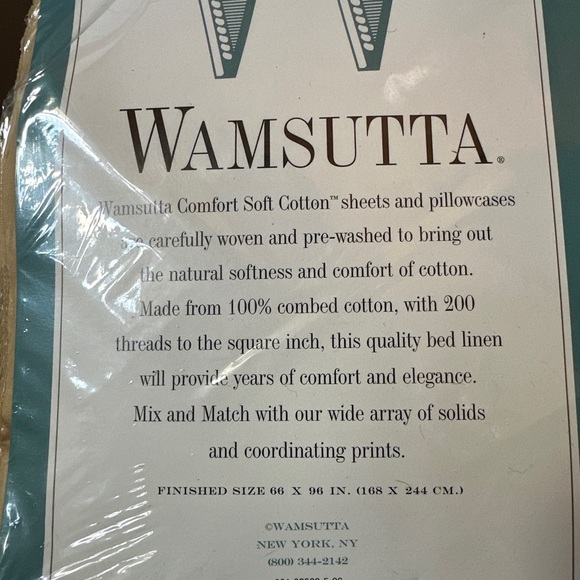 Wamsutta comfort soft cotton twin flat sheet - Picture 2 of 3